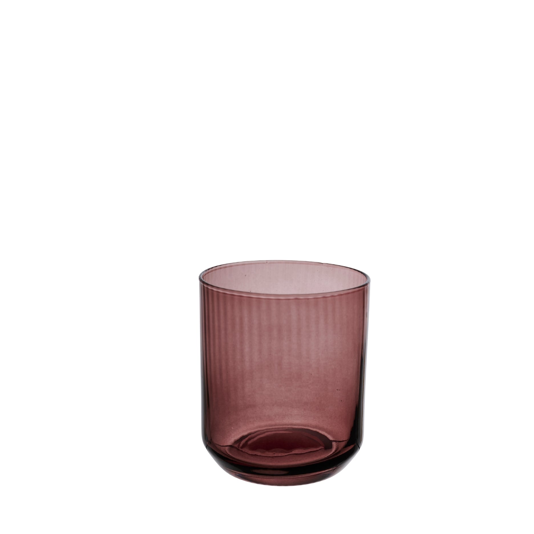 Ribbed glas lysholder